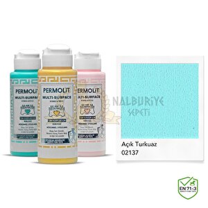 Multi Surface Akrilik Hobi Boyası Açık Turkuaz 120 Ml.