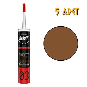 Genel Amaçlı Silikon Altin Meşe 322 Gr. - 5 Adet