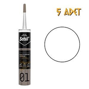 Genel Amaçlı Silikon Beyaz 280 Gr. - 5 Adet
