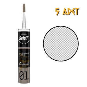 Genel Amaçlı Silikon Şeffaf 280 Gr. - 5 Adet