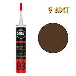Genel Amaçlı Silikon Kahverengi̇ 322 Gr. - 5 Adet