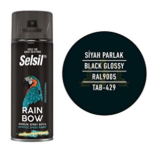 Rainbow Akrilik Sprey Boya Parlak Si̇yah 400 Ml. - Ral9005