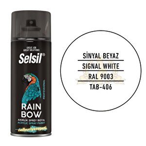 Rainbow Akrilik Sprey Boya Si̇nyal Beyaz 400 Ml. - Ral9003
