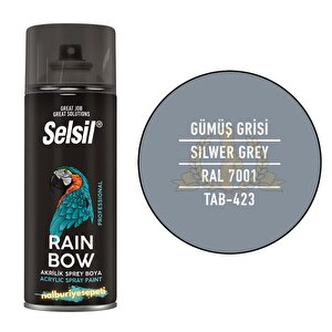 Rainbow Akrilik Sprey Boya Gümüş Gri̇ 400 Ml. - Ral7001