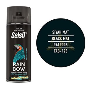 Rainbow Akrilik Sprey Boya Mat Si̇yah 400 Ml. - Ral9005