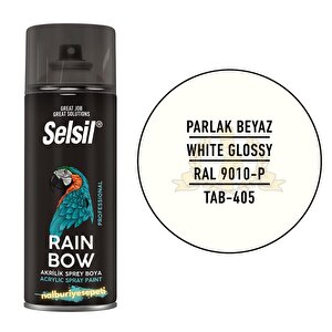 Rainbow Akrilik Sprey Boya Parlak Beyaz 400 Ml. - Ral9010