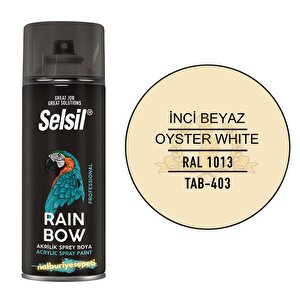 Rainbow Akrilik Sprey Boya İnci̇ Beyaz 400 Ml. - Ral1013