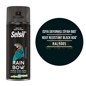 Isıya Dayanıklı Akrilik Sprey Boya Mat Si̇yah 400 Ml. - Ral9005