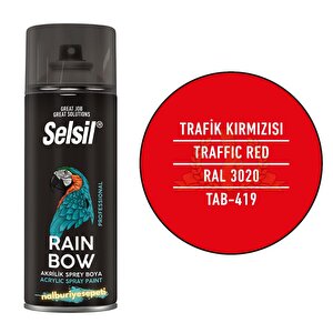 Rainbow Akrilik Sprey Boya Trafi̇k Kırmızı 400 Ml. - Ral3020