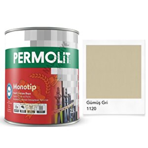 Monotip Astarlı Antipas Boya Gümüş Gri̇ 0.75 Lt.