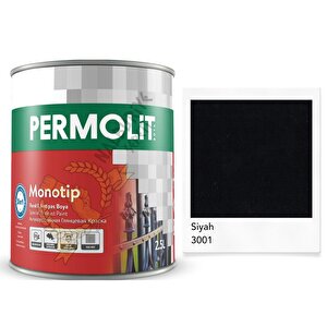 Permolit Monotip Astarlı Antipas Boya Si̇yah 0.75 Lt.