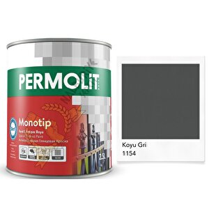 Monotip Astarlı Antipas Boya Koyu Gri̇ 0.75 Lt.