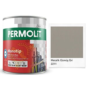 Monotip Astarlı Antipas Boya Metali̇k Gümüş Gri̇ 2.5 Lt.