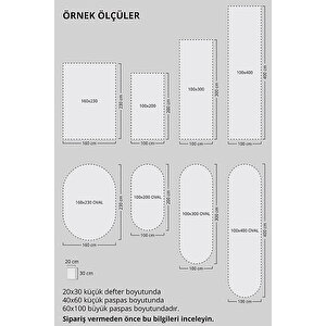 Lazer Kesim Yolluk, Koridor Halısı, Kaymaz Taban, Yıkanabilir Yolluk, Uzun Halı, Yıkanabilir Halı 140x200 cm