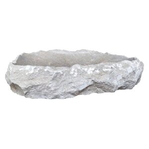Seagrass Fosil Limestone Rustik El Yapımı Patlatma Çanak Lavabo Ntrstc16-m