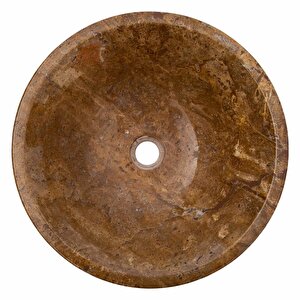 Noce Traverten Cilalı Konik Çanak Lavabo Egenpt1664