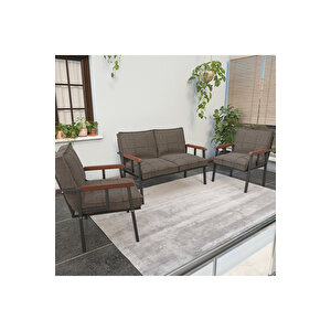 " Modern'' Cafe, Bahçe, Balkon Takımı  Metal Kanepe, Koltuk Takımı - 2 1 1