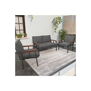 " Modern'' Cafe, Bahçe, Balkon Takımı  Metal Kanepe, Koltuk Takımı- 2 1 1