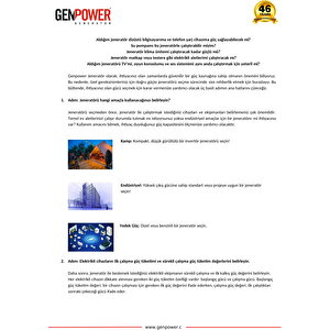 Genpower Gbg 15i̇ 1.5 Kva İpli Açık Tip Dijital İnverter Monofaze ( 220 Volt) Portatif Jeneratör