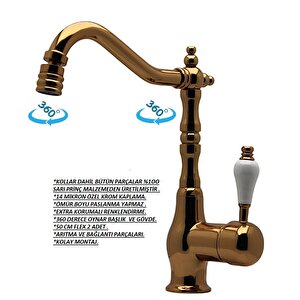 Banyo Lavabo Kisa Goldrose Batarya