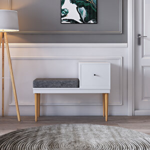 Pari̇s Modern Puf Beyaz