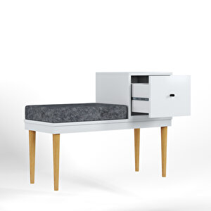 Pari̇s Modern Puf Beyaz