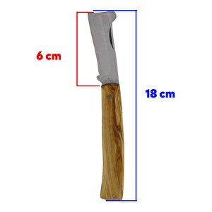 Ahşap Saplı Bıçak Düz Çakı Aşı Bıçağı Profesyonel Çelik Tepeli Uçlu Bağ Ağaç Budama Aşı Çakısı 180 Mm