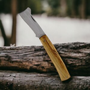 Ahşap Saplı Bıçak Düz Çakı Aşı Bıçağı Profesyonel Çelik Tepeli Uçlu Bağ Ağaç Budama Aşı Çakısı 180 Mm