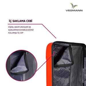 Vegmann Vela Kırmızı 3 Lü Valiz Seti