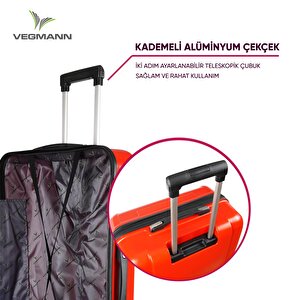 Vegmann Vela Kırmızı 3 Lü Valiz Seti