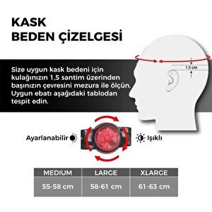 Zozo Mv29 Işıklı Kask Siyah/lime M