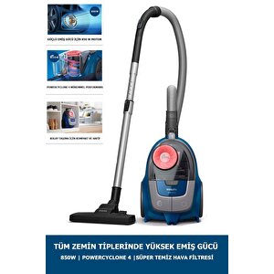2000 Serisi Toz Torbasız Süpürge, Powercyclone 4, Superclean Air Filtre, 850w, Xb2123/09