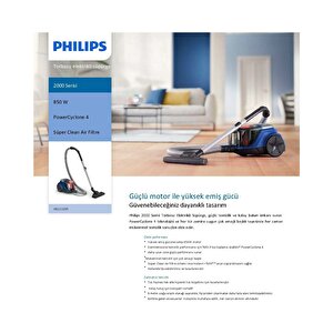 Philips 2000 Serisi Xb2123/09 Torbasiz Elektrikli Süpürge