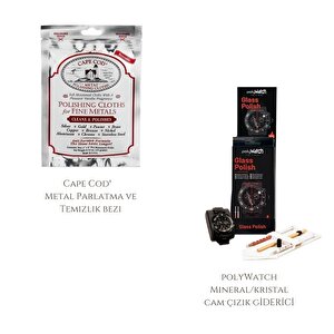 Saat Bakım Seti - Capecod Parlatma Bezi & Polywatch Mineral/safir Saat Camı Çizik Giderici