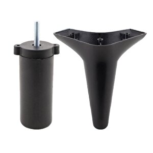 Aspen 6'lı Set Mobilya Tv Ünitesi Çekyat Koltuk Kanepe Destek Ayağı 12 Cm Siyah Baza Ayak M8 Destek