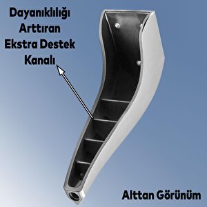 Harvey Lüks Mobilya Kanepe Tv Ünitesi Koltuk Ayağı 18 Cm Krom Konsol Ayakları