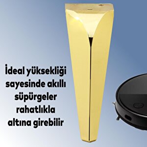 Harvey Lüks Mobilya Kanepe Sehpa Tv Ünitesi Koltuk Ayağı 15 Cm Gold Altın Baza Ayakları