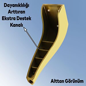 Harvey Lüks Mobilya Kanepe Sehpa Tv Ünitesi Koltuk Ayağı 15 Cm Gold Altın Baza Ayakları