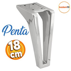 Penta Lüks Mobilya Kanepe Tv Ünitesi Koltuk Ayağı 18 Cm Krom Renk Konsol Ayakları