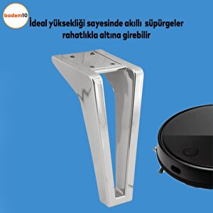Penta Lüks Mobilya Kanepe Tv Ünitesi Koltuk Ayağı 18 Cm Krom Renk Konsol Ayakları