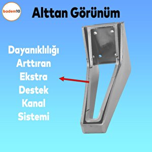 Penta Lüks Mobilya Kanepe Tv Ünitesi Koltuk Ayağı 18 Cm Krom Renk Konsol Ayakları