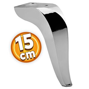 Harvey Lüks Mobilya Kanepe Sehpa Tv Ünitesi Koltuk Ayağı 15 Cm Krom Baza Ayakları