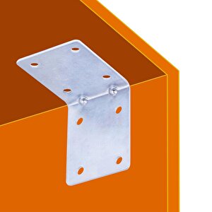 Mobilya Eşya Dolap Duvara Sabitleme Köşebent Bağlantı Aparatı L Demiri Gönye 50x50x40 Mm (10 Adet)
