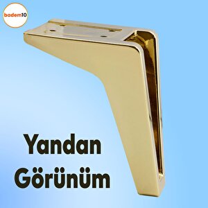 Penta Lüks Mobilya Kanepe Sehpa Tv Ünitesi Koltuk Ayağı 15 Cm Altın Gold Baza Ayak