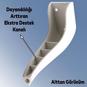 Harvey Lüks Mobilya Kanepe Tv Ünitesi Koltuk Ayağı 18 Cm Beyaz Konsol Ayakları