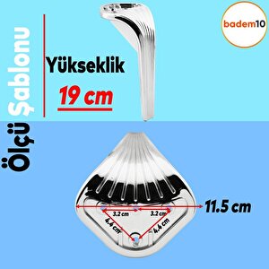 Lotus 6'lı Set Mobilya Tv Ünitesi Konsol Koltuk Kanepe Destek Ayağı 19 Cm Krom Ayakları M8 Civatalı