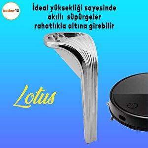 Lotus 6'lı Set Mobilya Tv Ünitesi Konsol Koltuk Kanepe Destek Ayağı 19 Cm Krom Ayakları M8 Civatalı