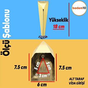 Harvey Lüks Mobilya Kanepe Tv Ünitesi Koltuk Ayağı 18 Cm Gold Altın Konsol Ayakları