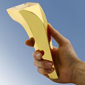 Harvey Lüks Mobilya Kanepe Tv Ünitesi Koltuk Ayağı 18 Cm Gold Altın Konsol Ayakları