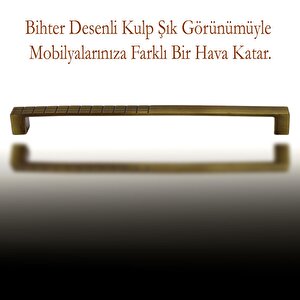 Bihter Mobilya Mutfak Dolabı Çekmece Dolap Kapak Kulpu Kulbu Metal Kulpları Siyah (224 Mm-22.4 Cm)